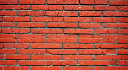 Obraz premium red brick wall as a background for wallpaper, wall brick is rusty and vintage. brick is aligned perfectly
