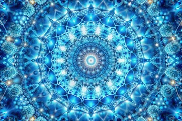 Light Blue Kaleidoscope: Abstract Background Stock Footage