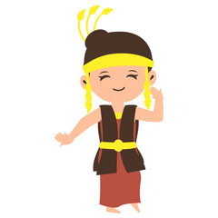 Cheerful Character in Traditional Attire, Design Inspiration, Characters