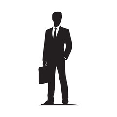 a siluet people of businessman, vector illustration.