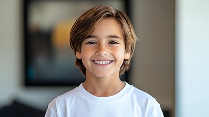 Radiant Boy Portrait: A Joyful Child's Smile
