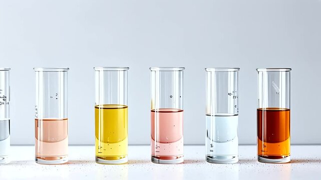 Acid Base Reaction Color Change in Test Tubes Gradient