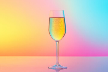 Champagne on a gradient backdrop