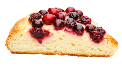 Freshly Baked Dessert with Juicy Red Berries on Top of Soft Golden Crust, Perfect for Culinary and Baking Inspiration
