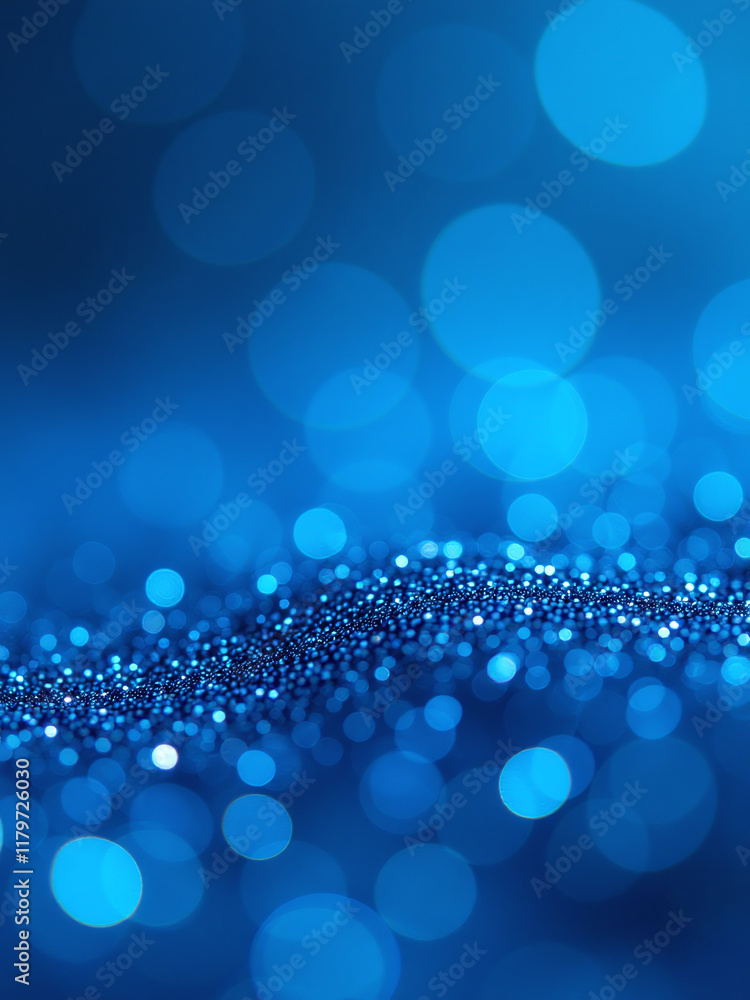 Aufkleber a blue glittery background with a bokeh effect provides a visually striking abstract macro shot imag
