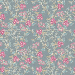 seamless pattern with flowers, Allover design for digital print.