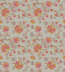 seamless pattern with cherry blossom. Digital Allover.