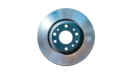 Close-up View of a Machined Brake Disc Component for Automotive Engineering and Manufacturing Applications