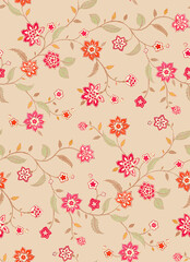 seamless pattern with cherry blossom. Digital Allover.