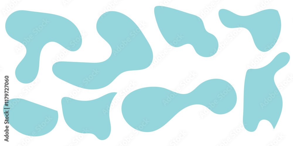 Poster blob shapes colorful collection vector design elements isolated. abstract stains shape vector set