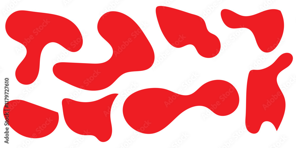 Poster blob shapes colorful collection vector design elements isolated. abstract stains shape vector set