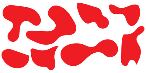 Blob shapes colorful collection vector design elements isolated. Abstract stains shape vector set