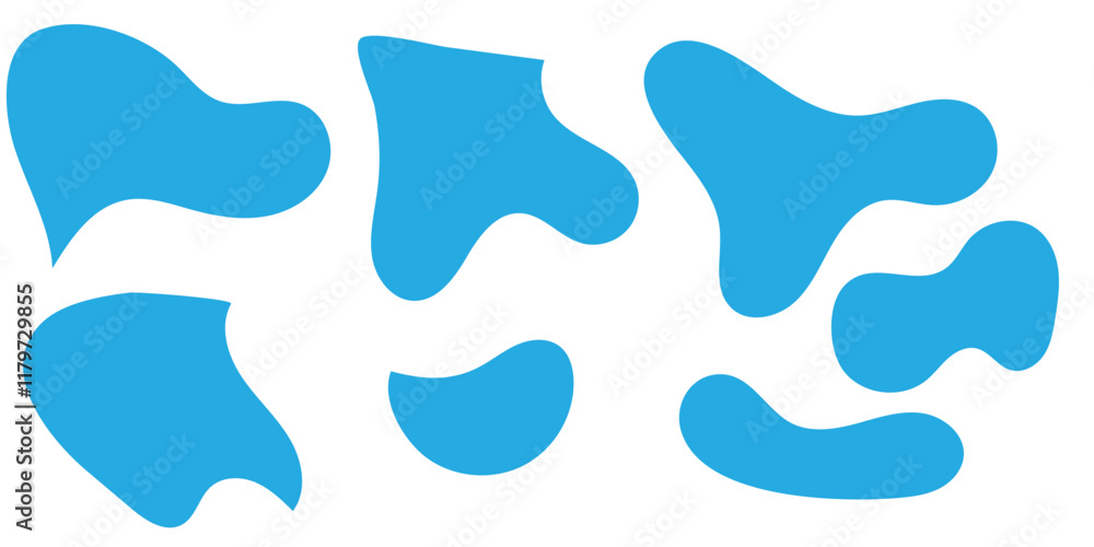 Poster blob shapes colorful collection vector design elements isolated. abstract stains shape vector set