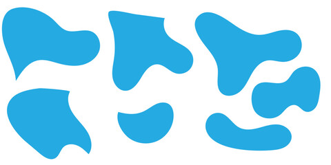 Blob shapes colorful collection vector design elements isolated. Abstract stains shape vector set