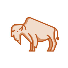 North America: Bison (filled outline icon)
