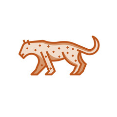 South America: Jaguar (filled outline icon)