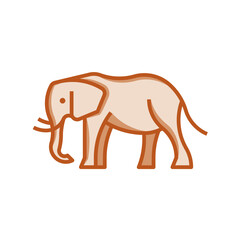 Africa: Elephant (filled outline icon)