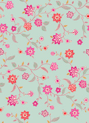 seamless pattern with cherry blossom. Digital Allover.