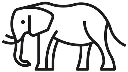 Africa: Elephant (outline icon)