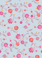 seamless pattern with cherry blossom. Digital Allover.