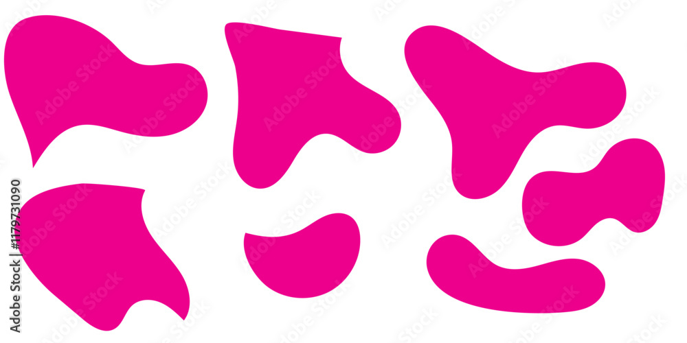 Poster blob shapes colorful collection vector design elements isolated. abstract stains shape vector set