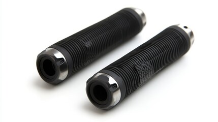 Black Rubber Grips for Motorcycles and Bicycles