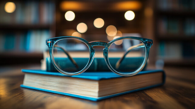 Focus on clean and stylish compositions with eyeglasses as the main subject.