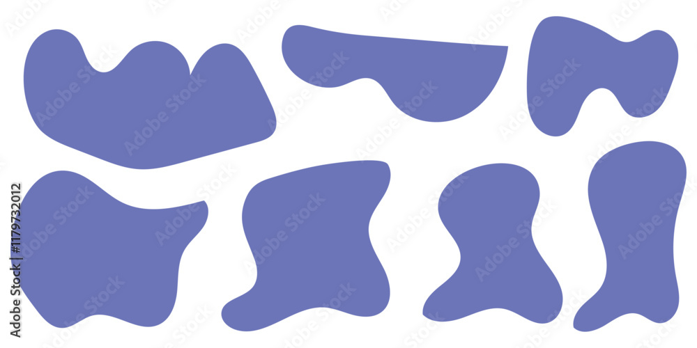 Poster blob shapes colorful collection vector design elements isolated. abstract stains shape vector set