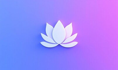 Fototapeta premium Lotus Blossom Minimalism, a serene and elegant representation of a lotus flower in a clean, simple design, embodying tranquility and purity.