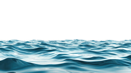 Tranquil Ocean Waves Underneath Clear Blue Sky with Gentle Ripples and Serene Surface Texture