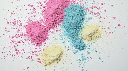 World Read Aloud Day Colorful powdered ingredients on white surface.