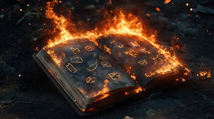 The mystery was kept in the book but it had been burned