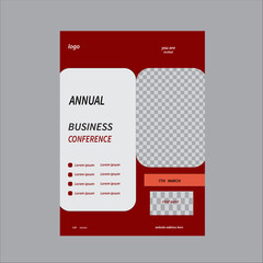 business flyer professional official conference template layout design