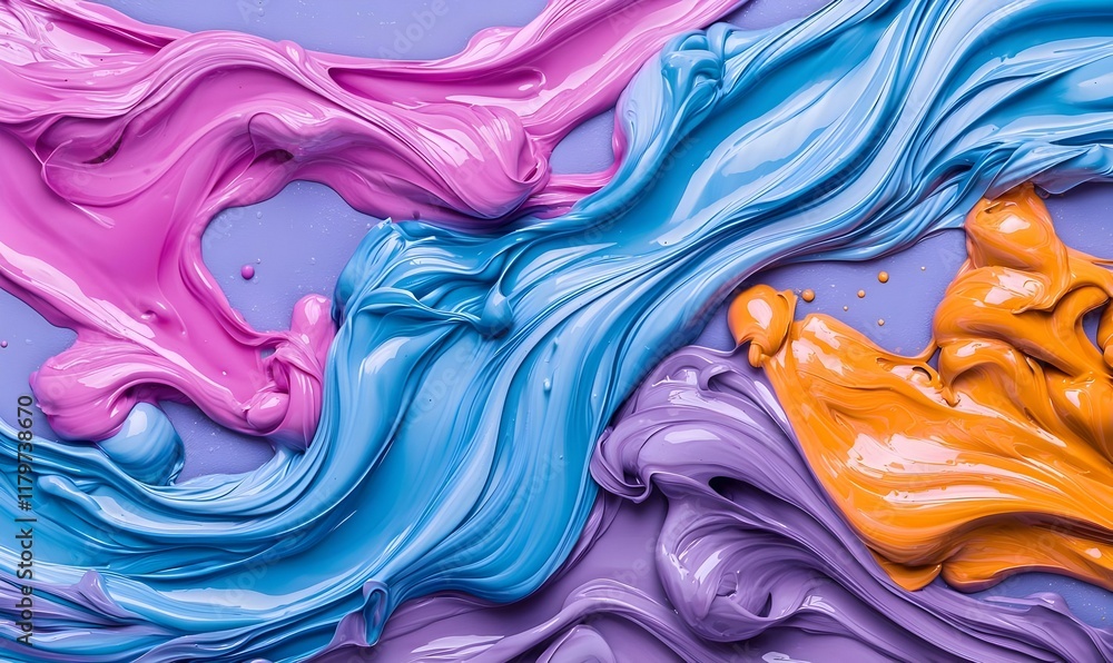 Poster vibrant abstract with water drops, a captivating blend of colorful patterns and shimmering droplets 