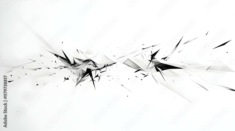 Poster Abstract Harmony, an intricate interplay of lines and shapes creating a dynamic visual rhythm, evoking emotion and contemplation.