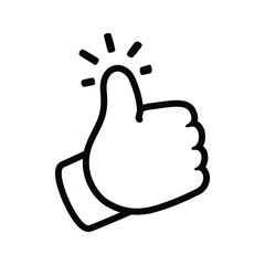 Thumb up Icon in trendy flat style isolated on background. Good symbol for your web site design, logo, app, UI. Vector illustration, EPS10.