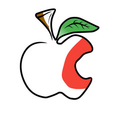 apple with leaf