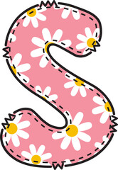 Cute Daisy Alphabet S