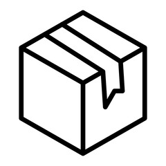 Parcel Vector Line Icon Design