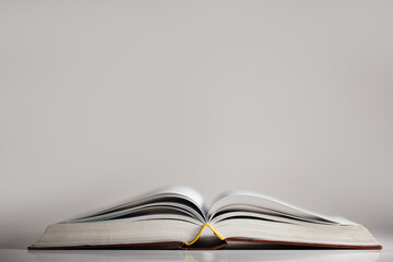 open book on table