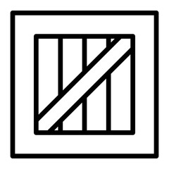 Crate Vector Line Icon Design