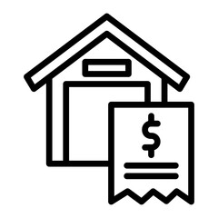 Bill Vector Line Icon Design