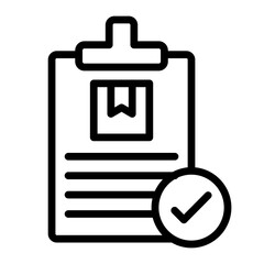 Confirmation Vector Line Icon Design