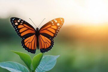 Fototapeta premium Butterfly Emerging from Cocoon Symbolizing Self-Transformation Journey