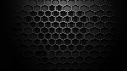 Abstract Steel or Metal Textured Pattern with Hexagonal Black Metal Diamond Plate Texture Background.