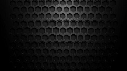 Black metal  patterned surface with many small holes. 