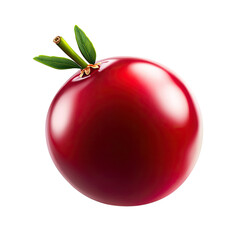 Fresh red apple with green leaf isolated on white background showcasing vibrant color and smooth texture for healthy eating concepts