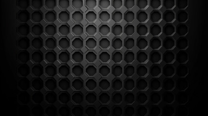 Black metal patterned surface with many small holes. 