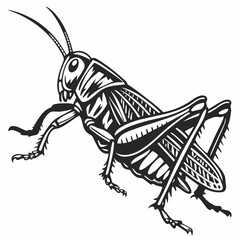 Grasshopper Black silhouette