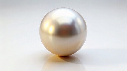 Obraz premium Luminous Pearl Isolated on White Background: High-Resolution Stock Photo
